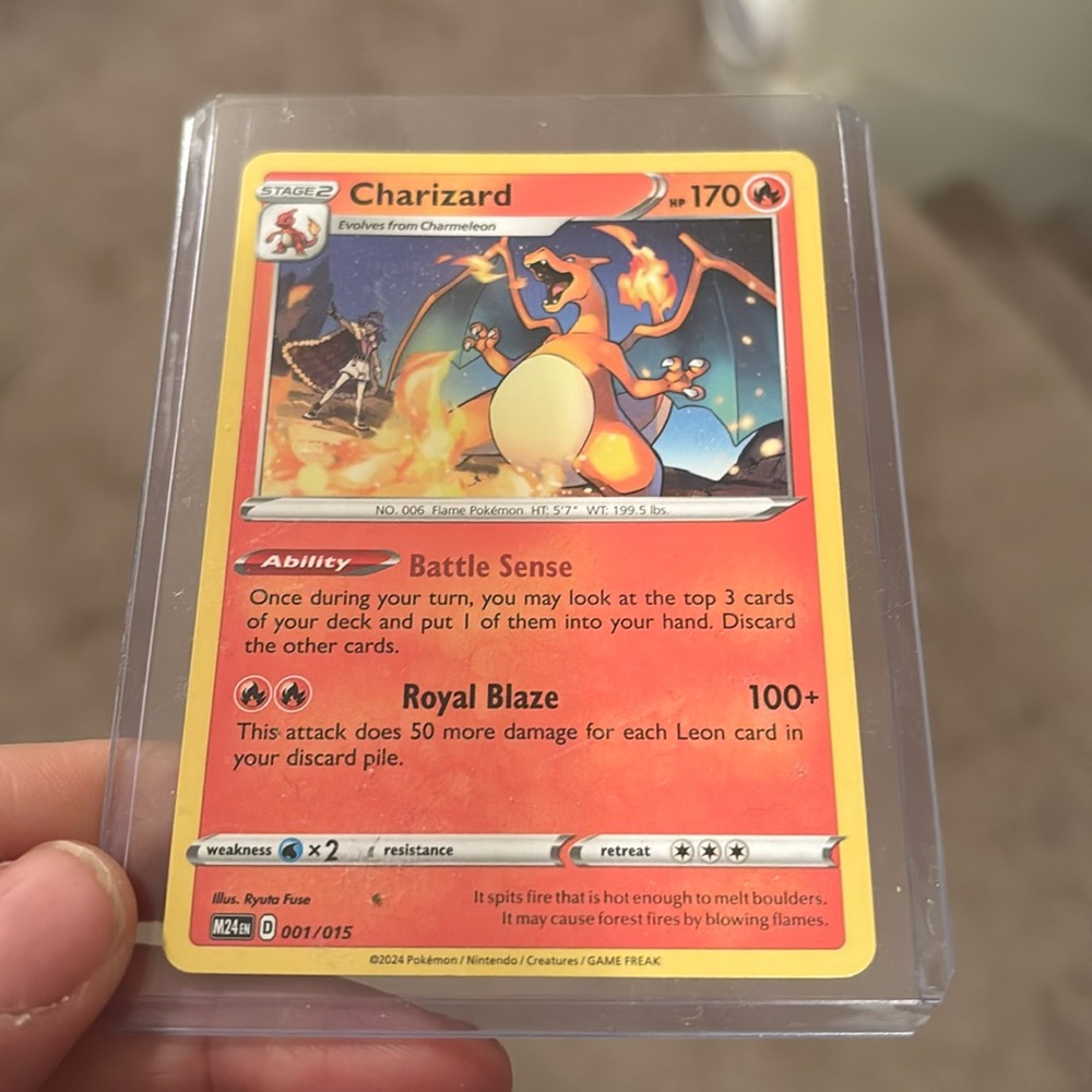 Charizard 170hp 001/015 2024 Pokémon Card